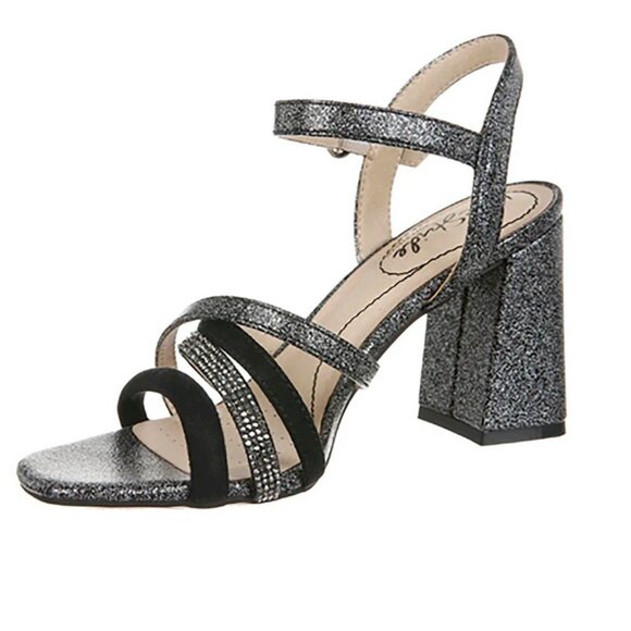 LifeStride Belle Strappy Sandals in Pewter Black Silver Women's Size 9M New - Picture 3 of 8